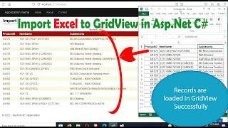 C# Tutorial | Import Excel to GridView in Asp.Net C# Easily