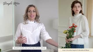 2022 A/W Review with @Maria Nicole Style | Briar Edwardian Inspired Embroidered Blouse