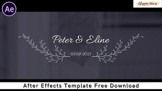 Wedding Titles Pack - Free Download After Effects Templates