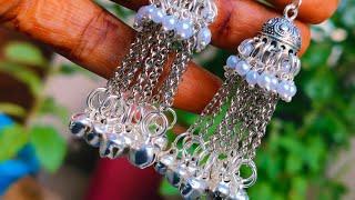 Traditional Silver Jhumka Making #crafter #silverjewlery #jewelrymaking #handmadejewelry #diyjewelry