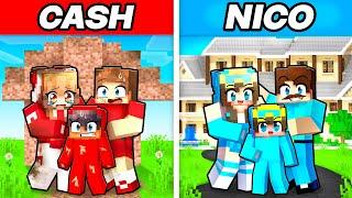 NICO FAMILY vs CASH FAMILY HOUSE in Minecraft!