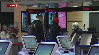 Snowstorm causing flight cancellations, delays at Bradley International Airport