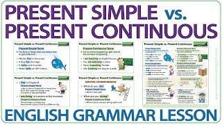 Present Simple vs. Present Continuous Tense | Learn English Grammar | ESOL Lesson