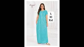 *Pranjul - Pure Cotton Nighty**New Volume,**Price 270 freeship**SMB COLLECTION*Booking 9952249167*