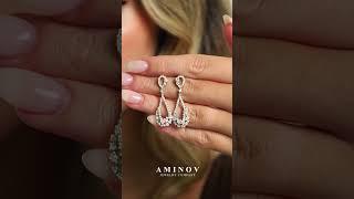 Aminov 14K & natural diamonds statement earrings