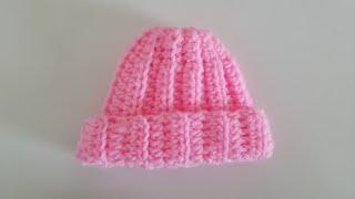 Crochet Preemie Beanie Tutorial - Absolute Beginners Tutorial