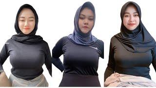 kumpulan jilbab tobrut manset hitam licin part 3