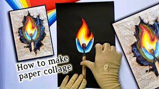 Paper Collage Art | Collage Work with Paper | Paper Craft