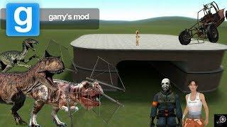 Gmod funny moments: Dinosaurs, Bumper carts, Jurassic Park!