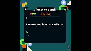 Python's delattr() function #pythonbasics #python #shorts