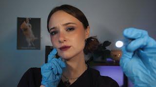 ASMR Cranial Nerve Exam & Asking Embarrassing Questions (Goth Doctor)