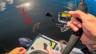 BIG Fish in the MICRO SKIFF | Epic Bridge Monsters! - KastKing