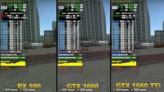 GTX 1660 Ti vs GTX 1660 vs RX 590 | CSGO | 2160P HIGH SETTINGS