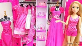 Barbie Rapunzel Elsa FrozenPrincess dollhouse bedroom decorDoll clothes dresses fashion