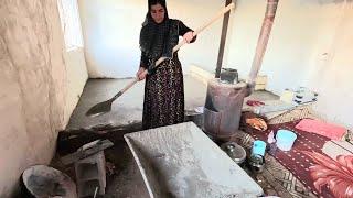 "Zahra Cements the Floor and Organizes the Room! ️ | DIY Cleaning and Renovation!"