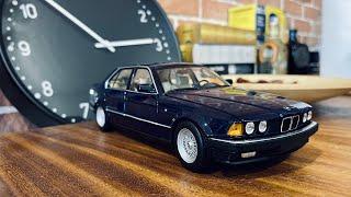 BMW E32 730i Blue 1:18 Scale by Minichamps (Unboxing)