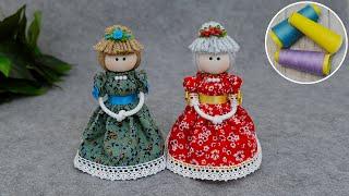 I don’t throw away empty bobbins of thread anymore Adorable do-it-yourself doll