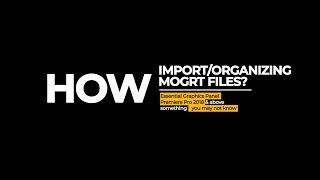 Best way to import/organizing Mogrt files in Premiere Pro cc