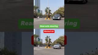 Rear axle steering vs normal car!