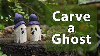 Carve a Halloween Ghost out of Wood | Easy Whittling Project for Beginners