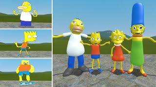 2D Simpsons MEMES Vs 3D Simpsons MEMES NEXTBOT IN Garry's Mod