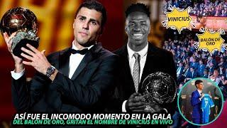 Así FUE el INCOMODO MOMENTO en la PREMIACIÓN del BALÓN de ORO, GRITOS de: "VINICIUS BALÓN DE ORO"