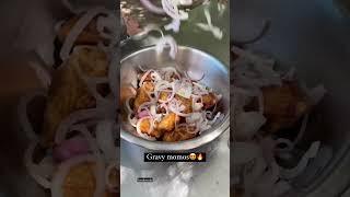 Gravy Momos Making  #shorts #streetfood