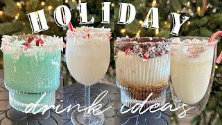 4 FAST & EASY HOLIDAY DRINK IDEAS || Jack Frosty Cocktail, Non-Alcoholic Snow Punch, & More!