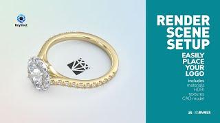 Example of a jewelry rendering animation from a ready-made scene setup for KeyShot