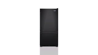 Maytag 18.7-cu ft Bottom-Freezer Refrigerator with Ice Maker (Black)