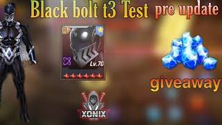 Black Bolt t3 review || crystal coupon giveaways || pre update // Marvel future fight