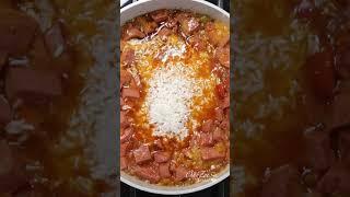 How to Make Locrio de Salami | Dominican Rice & Sausage Recipe | Chef Zee Cooks #shorts