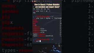 How to Check if Python Modules are Installed and Import them?