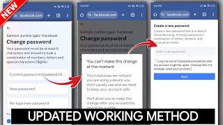 How to change Password on Facebook You can't make this change at the moment Problem 2024