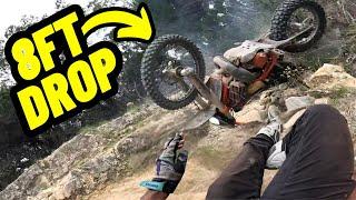 8ft DROP Nearly DESTROYED My Motorcycle!!