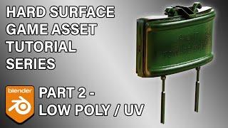 Hard Surface Game Asset Tutorial pt 2 Low Poly & UV