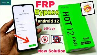 Infinix Hot 12 Pro FRP Bypass Android 12 | New Solution | Infinix (X688) Google Account Bypass |