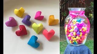 How to make Lucky paper hearts ️  - Valentine’s Day / Mother’s Day craft