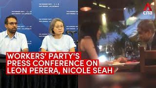 Full Workers’ Party news conference: Leon Perera, Nicole Seah resign from party over affair | HD