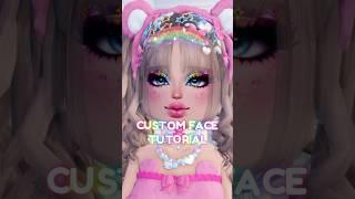 RAINBOW CUSTOM FACE TUTORIAL  #roblox #dresstoimpress #dresstoimpressroblox