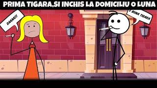 Prima tigara,si inchis la domiciliu o luna #stickman #animation #povesti #animatie