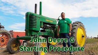 How to start an old John Deere G (and listen to it run!)