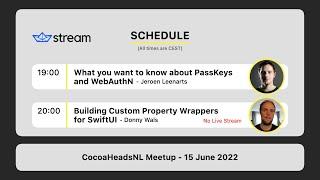 CocoaHeadsNL Meetup, 15 June 2022