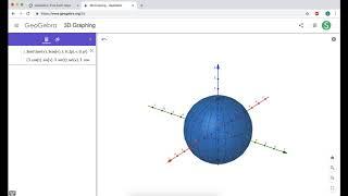 Graphing Spherical Coordinates in GeoGebra 3D (Part 1): A Sphere