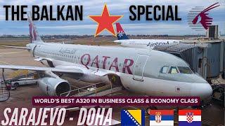 World’s Best A320 Business Class | Sarajevo to Doha | Qatar Airways Business Class | Trip Report