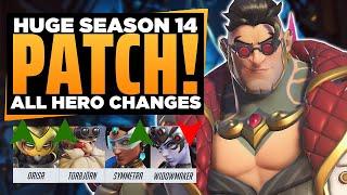 HUGE Season 14 PATCH! - ALL HERO CHANGES - 6v6 Experiment!