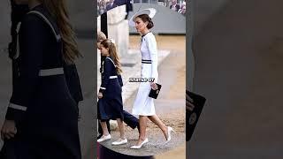 Принцесса Уэльская образец элегантности. Шикарное белое платье для Trooping the Colour #Кейт #Кэтрин