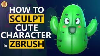 Sculpting Cute Cactus in Zbrush, in 8 minutes ll Zbrush easiest tutorial - 2022