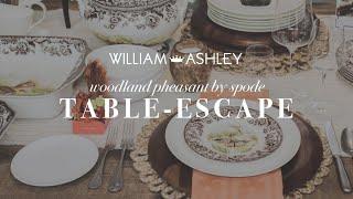 How to Set a Thanksgiving/Fall Table-escape: Woodland Pheasant by Spode