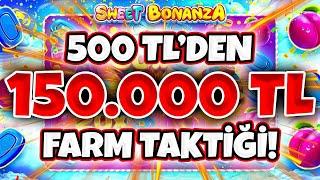  Sweet Bonanza Küçük Kasa  500 TL ile 150.000 TL Aldık | Slot Oyunları Küçük Kasa Büyük Kazançlar